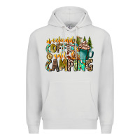 Dove Grey Weekends Coffee And Camping Premium Hoodie - CowhideDigitalArt