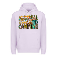 Lilac Weekends Coffee And Camping Premium Hoodie - CowhideDigitalArt