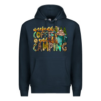 Navy Weekends Coffee And Camping Premium Hoodie - CowhideDigitalArt