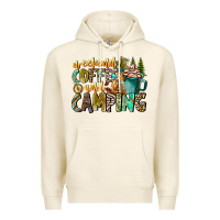 Tofu Weekends Coffee And Camping Premium Hoodie - CowhideDigitalArt
