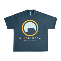 Midnight Navy Black Mesa Research Facility T-Shirt Urban Heavy Tee - maiPhamDesign