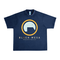 Navy Black Mesa Research Facility T-Shirt Urban Heavy Tee - maiPhamDesign