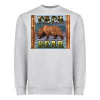 Heather Grey papar bear Heavyweight Sweatshirt - Artiststas