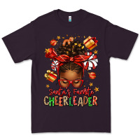 Plum santa's favorite cheerleader afro messy bun Premium Tee - texasbilliewilder
