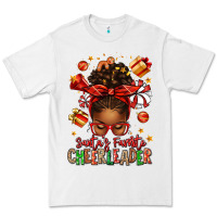 White santa's favorite cheerleader afro messy bun Premium Tee - texasbilliewilder