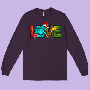 Christmas Gemstone Love Long Sleeve Tee Designed By Ranaportraitstore