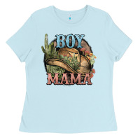 Baby Blue Boy Mama western cactus Cowboy Ladies Tee - HowdyJamesFarm