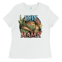 Boy Mama Western Cactus Cowboy Ladies Tee | Teevron