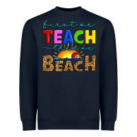 Navy first we teach then we beach Heavyweight Sweatshirt - Artiststas