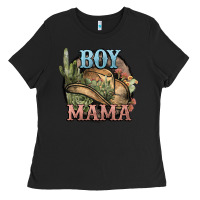 Black Boy Mama western cactus Cowboy Ladies Tee - HowdyJamesFarm