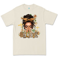 Bone believe praying caucasian messy bun Premium Tee - texasbilliewilder