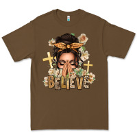 Cacao believe praying caucasian messy bun Premium Tee - texasbilliewilder