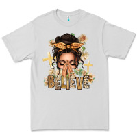 Dove Grey believe praying caucasian messy bun Premium Tee - texasbilliewilder