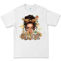 White believe praying caucasian messy bun Premium Tee - texasbilliewilder