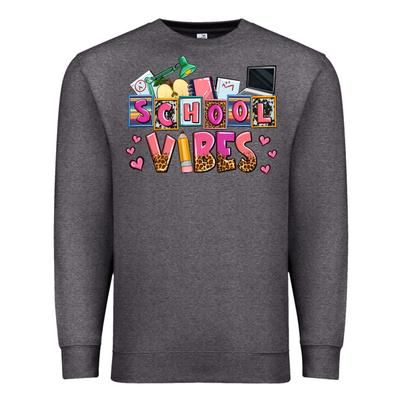 School Vibes Premium Sweatshirt by AdoDesignShop | Teevron