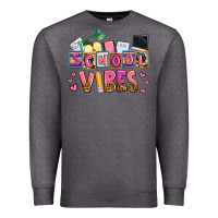 Charcoal Heather school vibes Premium Sweatshirt - AdoDesignShop