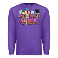 Purple school vibes Premium Sweatshirt - AdoDesignShop