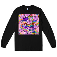 Black pride heart seamless pattern Long Sleeve Tee - FaDigitalArtStudio