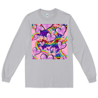 Moon Dust pride heart seamless pattern Long Sleeve Tee - FaDigitalArtStudio