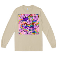 Mushroom pride heart seamless pattern Long Sleeve Tee - FaDigitalArtStudio