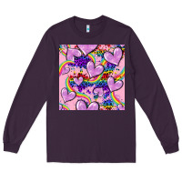 Plum pride heart seamless pattern Long Sleeve Tee - FaDigitalArtStudio