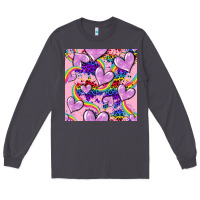 Smoke pride heart seamless pattern Long Sleeve Tee - FaDigitalArtStudio
