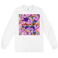 White pride heart seamless pattern Long Sleeve Tee - FaDigitalArtStudio