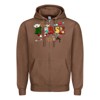 Chestnut Christmas nurse Zipper Hoodie - BarkalooDesign