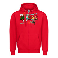 Red Christmas nurse Zipper Hoodie - BarkalooDesign