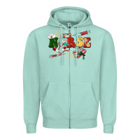 Seafoam Christmas nurse Zipper Hoodie - BarkalooDesign