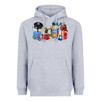 Heather Grey police coffee cup Heavyweight Hoodie - AdoDesignShop