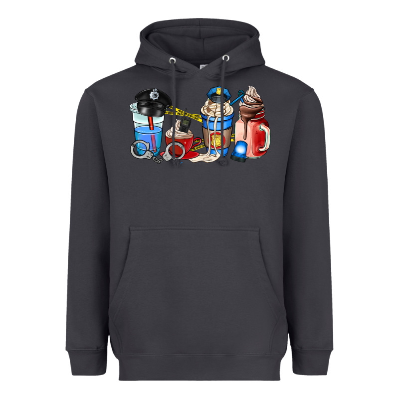 Police Coffee Cup Heavyweight Hoodie by AdoDesignShop | Teevron