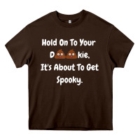 Chocolate Brown spooky halloween women and children Heavy Core Tee - maiPhamDesign