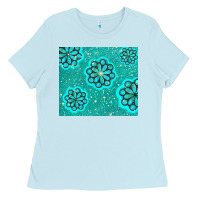 Baby Blue glitter turquoise Ladies Tee - TumblerDesignByShophia
