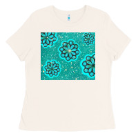 Bone glitter turquoise Ladies Tee - TumblerDesignByShophia