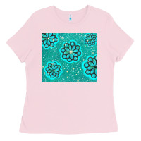 Bubblegum Pink glitter turquoise Ladies Tee - TumblerDesignByShophia