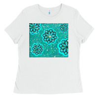 White glitter turquoise Ladies Tee - TumblerDesignByShophia