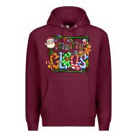 Burgundy grangaran claus Premium Hoodie - CowhideDigitalArt