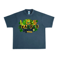 Midnight Navy Lucky Teacher Squad St. Patrick's Day Urban Heavy Tee - CowGirlArtShop