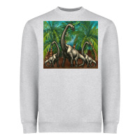 Heather Grey brachiosaurus Heavyweight Sweatshirt - Artiststas