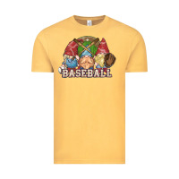 Vintage Mustard Baseball gnomies Vintage Tee - HowdyJamesFarm