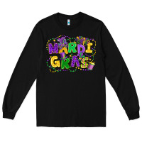 Black mardi gras Long Sleeve Tee - FaDigitalArtStudio