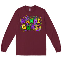 Burgundy mardi gras Long Sleeve Tee - FaDigitalArtStudio
