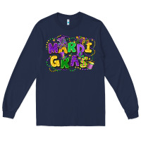 Navy mardi gras Long Sleeve Tee - FaDigitalArtStudio