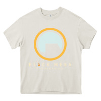 Cream Black Mesa Research Facility T-Shirt Heavy Core Tee - maiPhamDesign
