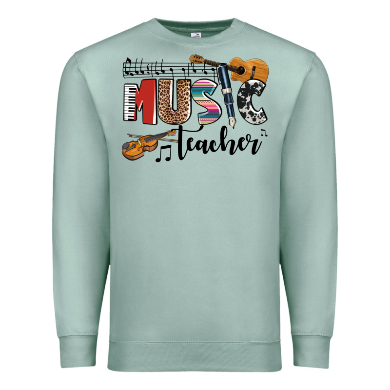 Music Teacher Premium Sweatshirt by AdoDesignShop | Teevron