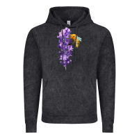 Vintage Black honey bee with lavender fa element Vintage Hoodie - FaDigitalArtStudio