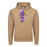 Vintage Coffee honey bee with lavender fa element Vintage Hoodie - FaDigitalArtStudio