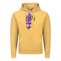 Vintage Mustard honey bee with lavender fa element Vintage Hoodie - FaDigitalArtStudio