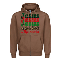 Chestnut jesus is the reason Zipper Hoodie - BarkalooDesign